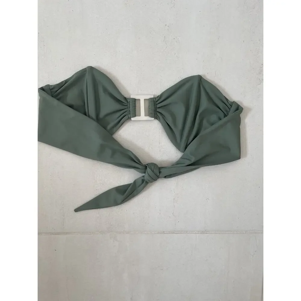 Aila Blue Swim Bandeau Bikini Top Summer Mermaidcore Coastal Resort